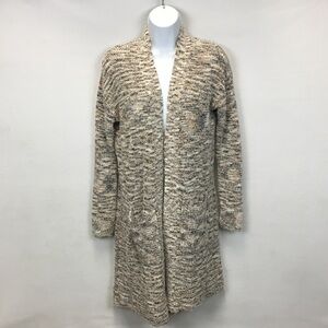 Anthropologie Pilcro Padma Space Dye Longline Open Front Knit Duster Cardigan